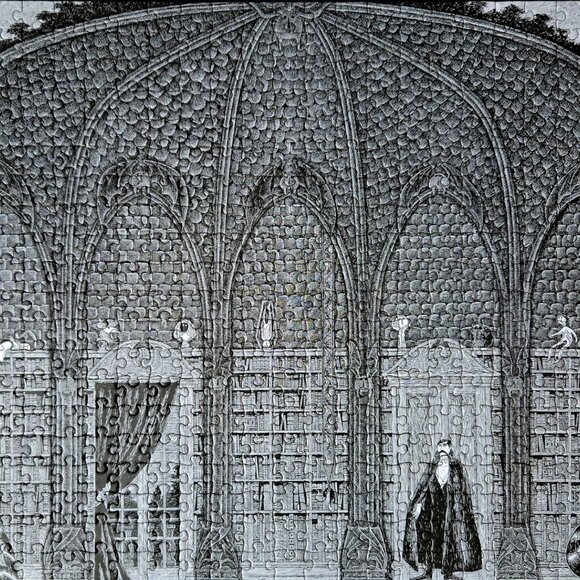 Dracula in Dr. Seward's Library, 500 piece puzzle, Pomegranate - Picture 1 of 5